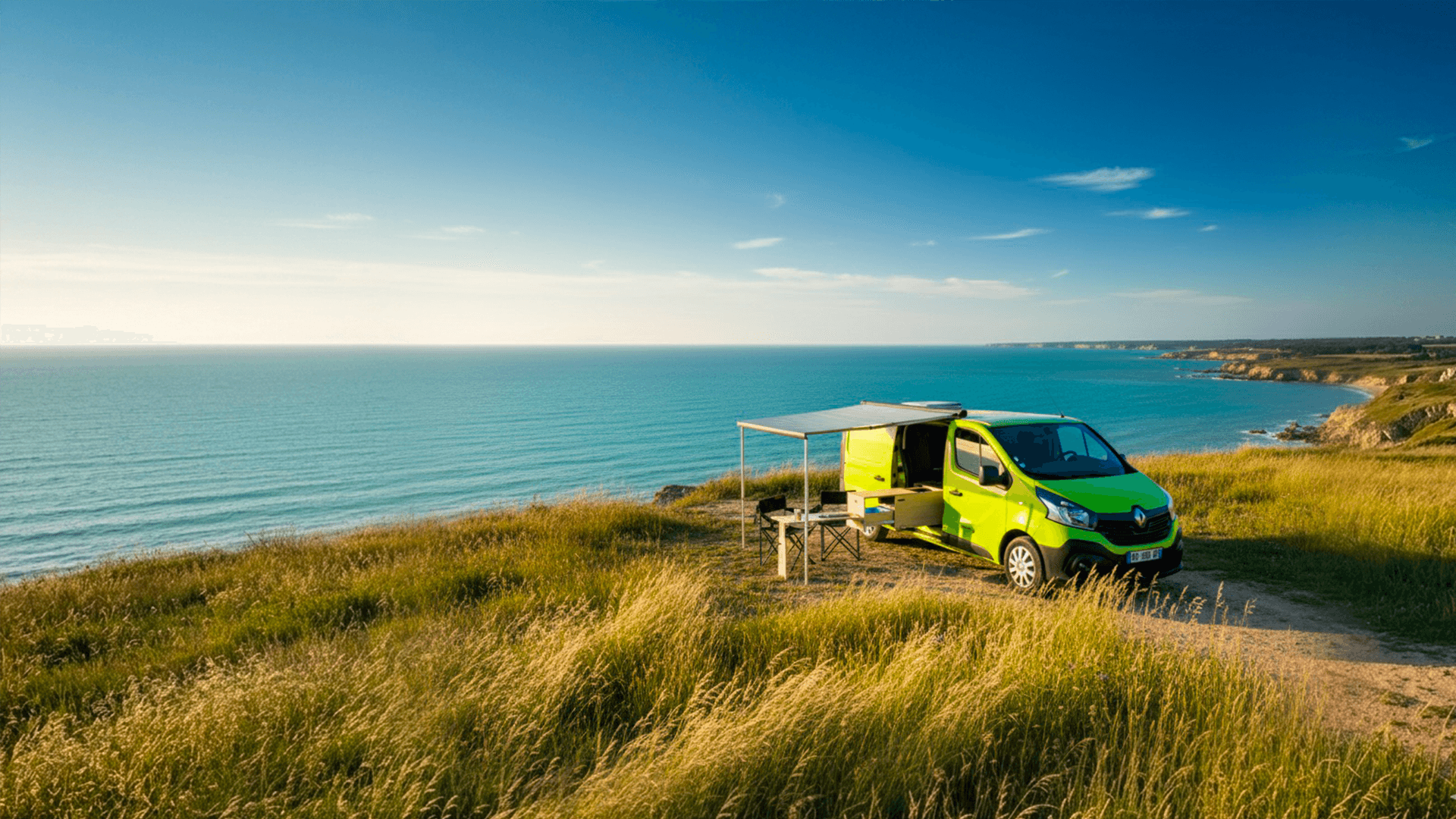 Van aménagé Vanzon Explorer en bivouac dans les Pyrénées basques
